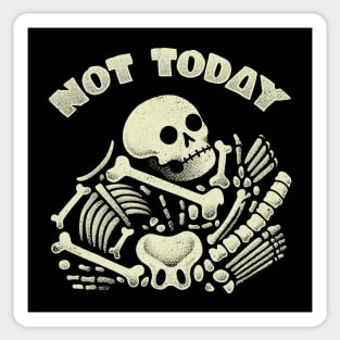 Not Today Skeleton by Tobe Fonseca Sticker